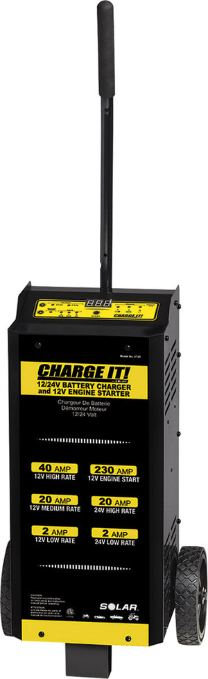 Solar 4745 12/24V Automatic Battery Charger on wheels